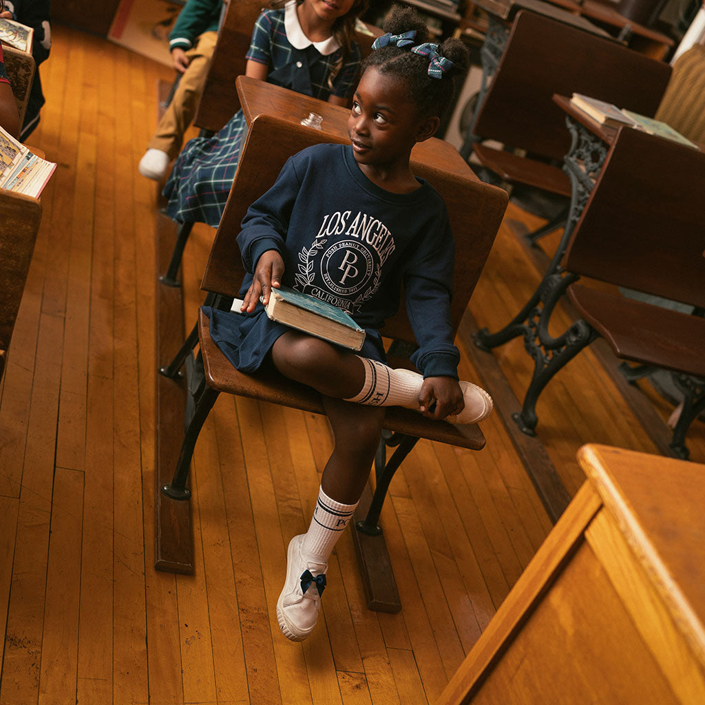 Varsity Navy Fleece Sweatshirt