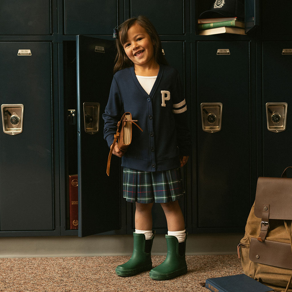 Varsity Navy French Terry Varsity Cardigan