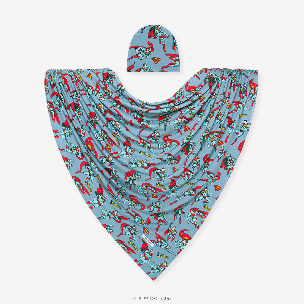 Superman Swaddle Beanie Set
