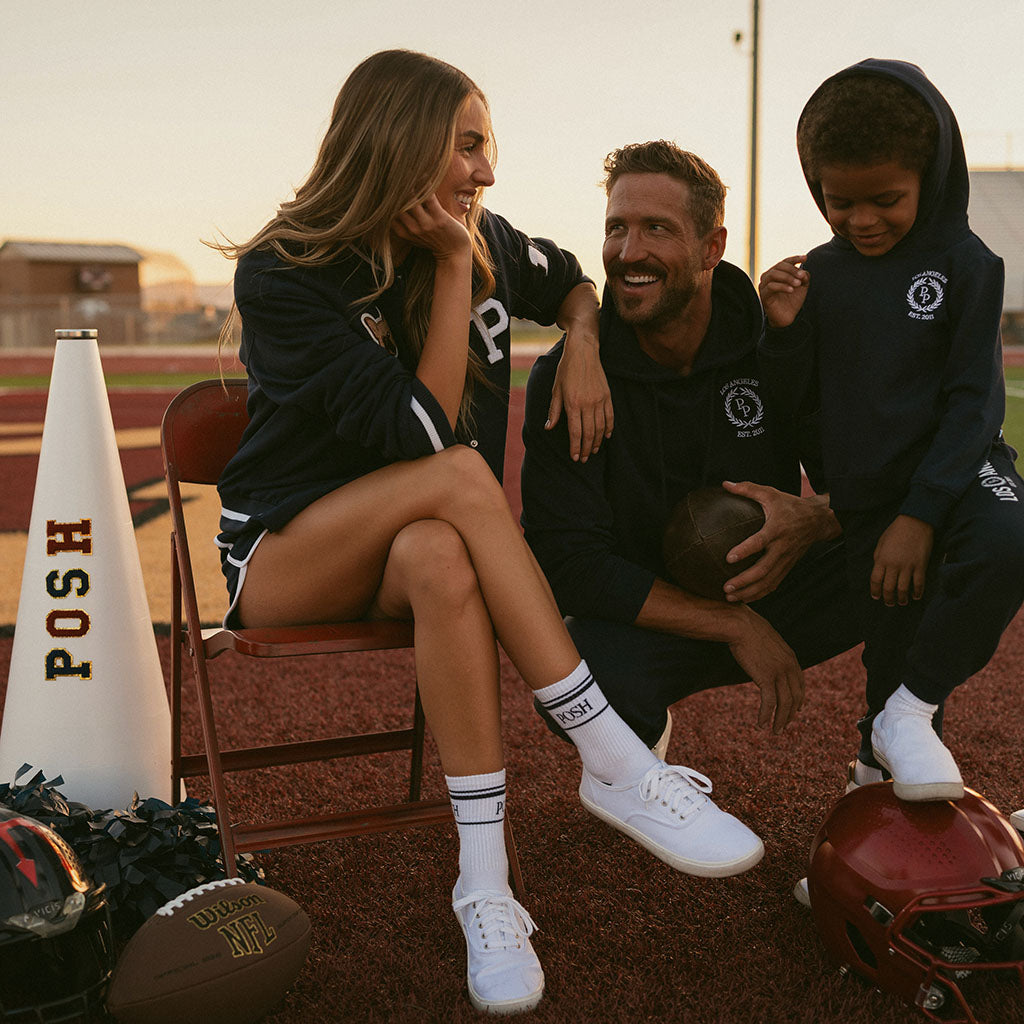 Varsity Navy Adult Fleece Varsity Jacket