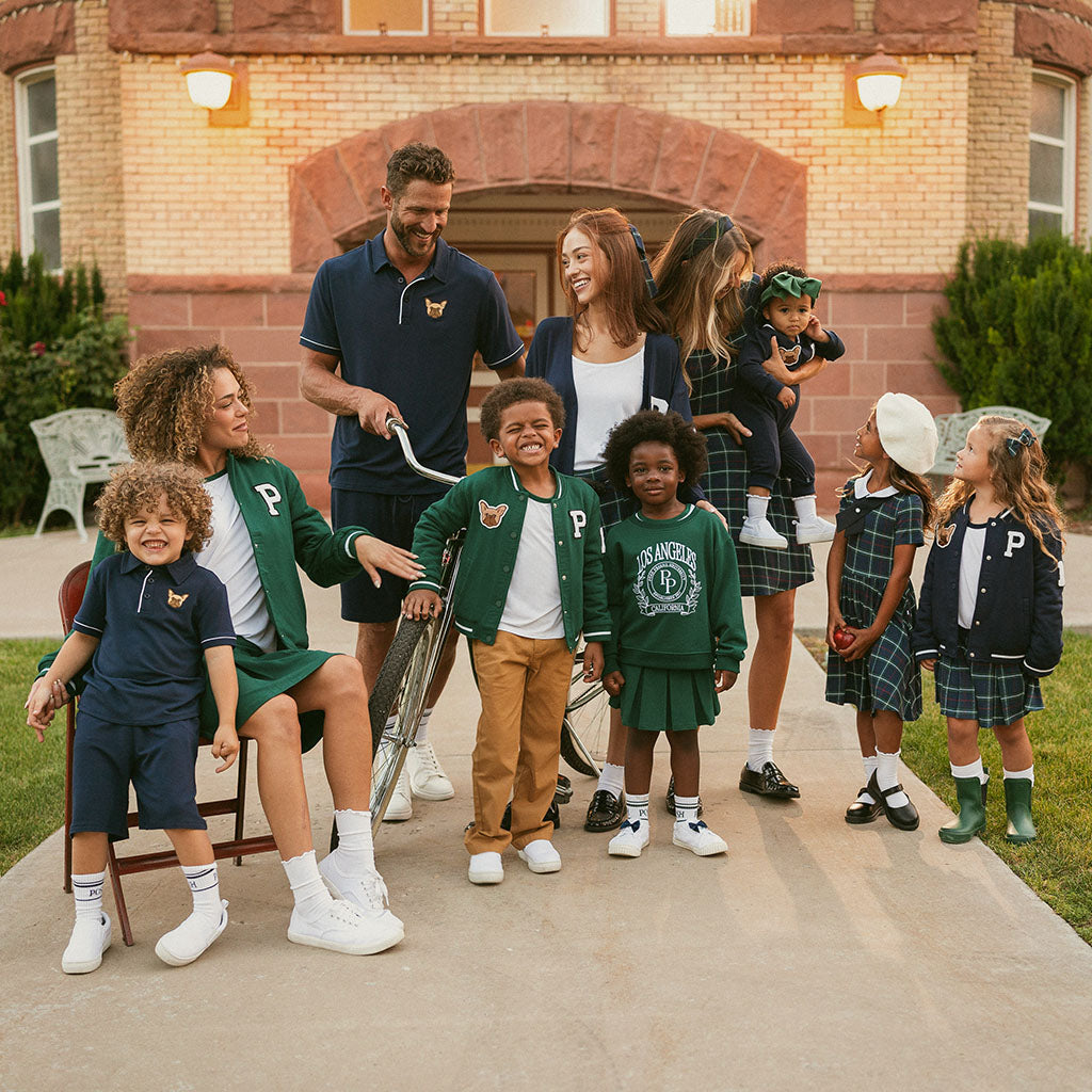 Varsity Navy Men's French Terry Varsity Polo Shirt