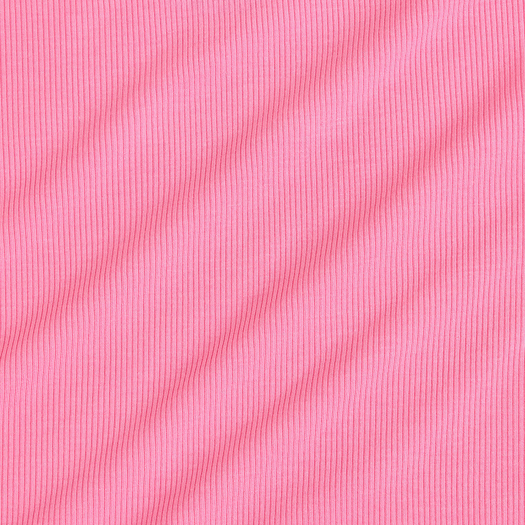 Aurora Pink Premium Knit Rib Scallop Bodysuit